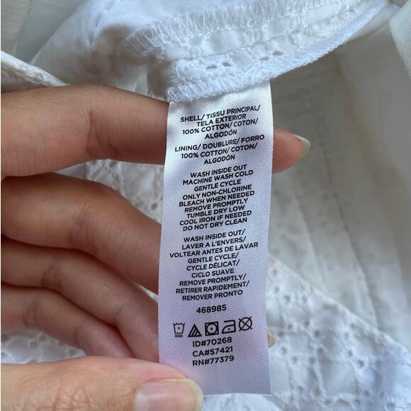 Ann Taylor – White Eyelet Slim Trouser Pant - Picture 9 of 9